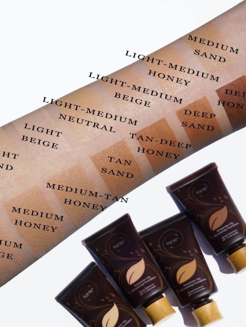 Tarte Amazonian Foundation Duo Light Medium Neutral & Tan Deep Honey☆READ BELOW☆